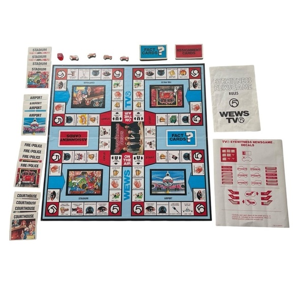 TV 5 Eyewitness News Game 1981 WEWS Cleveland Vintage RARE Collectible - Picture 3 of 12